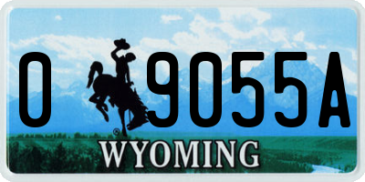 WY license plate 09055A