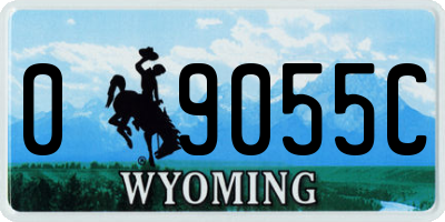 WY license plate 09055C