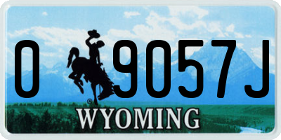 WY license plate 09057J