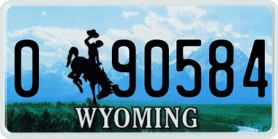 WY license plate 090584