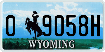 WY license plate 09058H