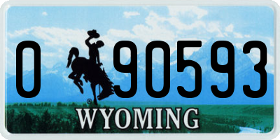 WY license plate 090593