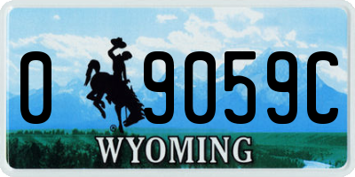 WY license plate 09059C