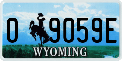 WY license plate 09059E
