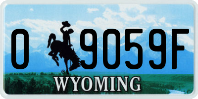 WY license plate 09059F