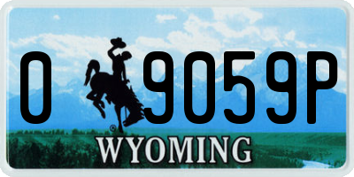 WY license plate 09059P