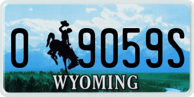 WY license plate 09059S