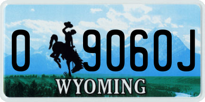 WY license plate 09060J