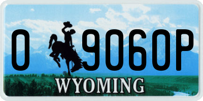 WY license plate 09060P