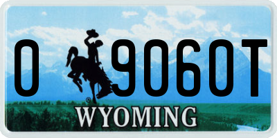 WY license plate 09060T