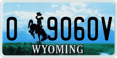 WY license plate 09060V