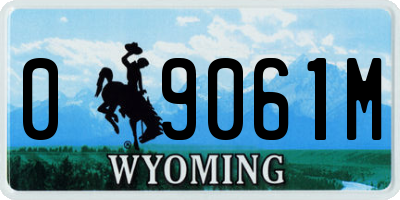 WY license plate 09061M