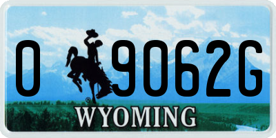 WY license plate 09062G