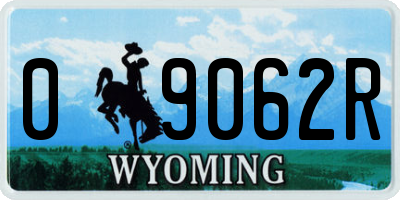 WY license plate 09062R