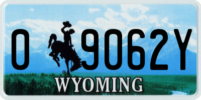 WY license plate 09062Y