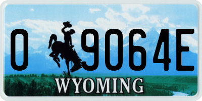 WY license plate 09064E
