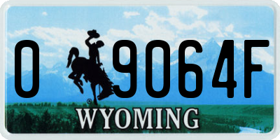 WY license plate 09064F