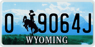 WY license plate 09064J