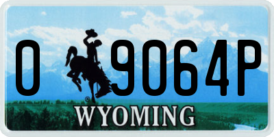 WY license plate 09064P