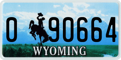 WY license plate 090664