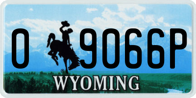 WY license plate 09066P