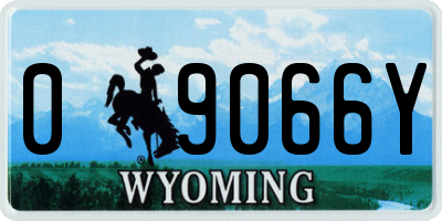 WY license plate 09066Y