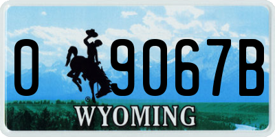 WY license plate 09067B