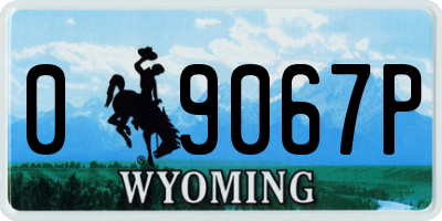 WY license plate 09067P