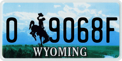WY license plate 09068F