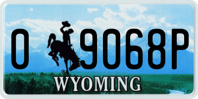 WY license plate 09068P