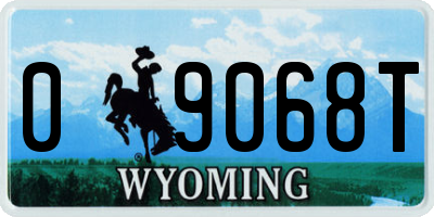 WY license plate 09068T