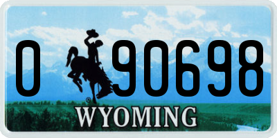 WY license plate 090698