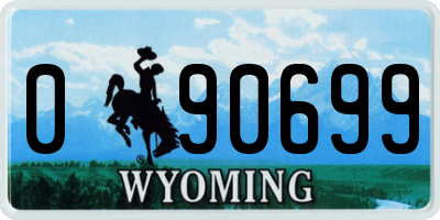 WY license plate 090699