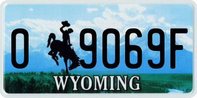 WY license plate 09069F