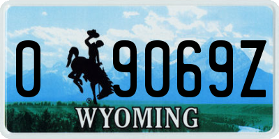 WY license plate 09069Z