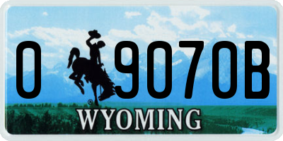 WY license plate 09070B