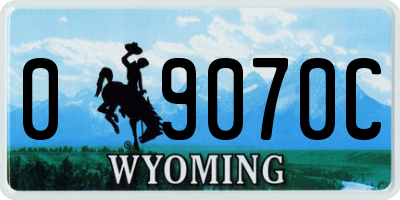 WY license plate 09070C