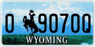 WY license plate 09070Q