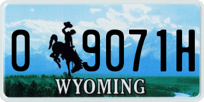 WY license plate 09071H