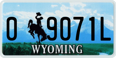 WY license plate 09071L