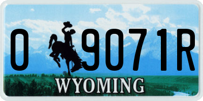 WY license plate 09071R