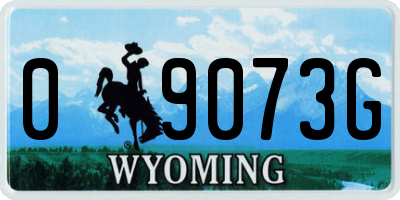 WY license plate 09073G
