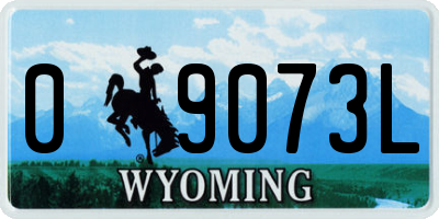 WY license plate 09073L