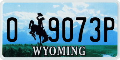 WY license plate 09073P