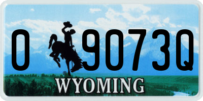 WY license plate 09073Q