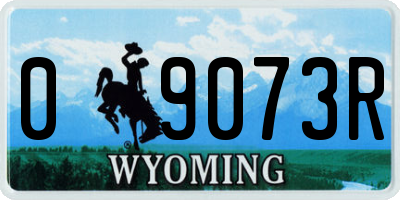 WY license plate 09073R