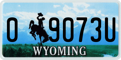 WY license plate 09073U