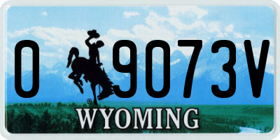 WY license plate 09073V