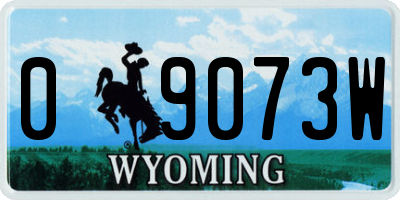 WY license plate 09073W
