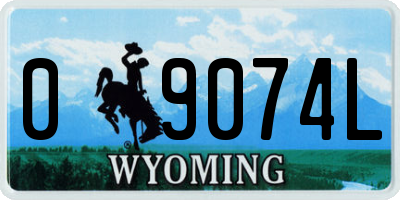 WY license plate 09074L
